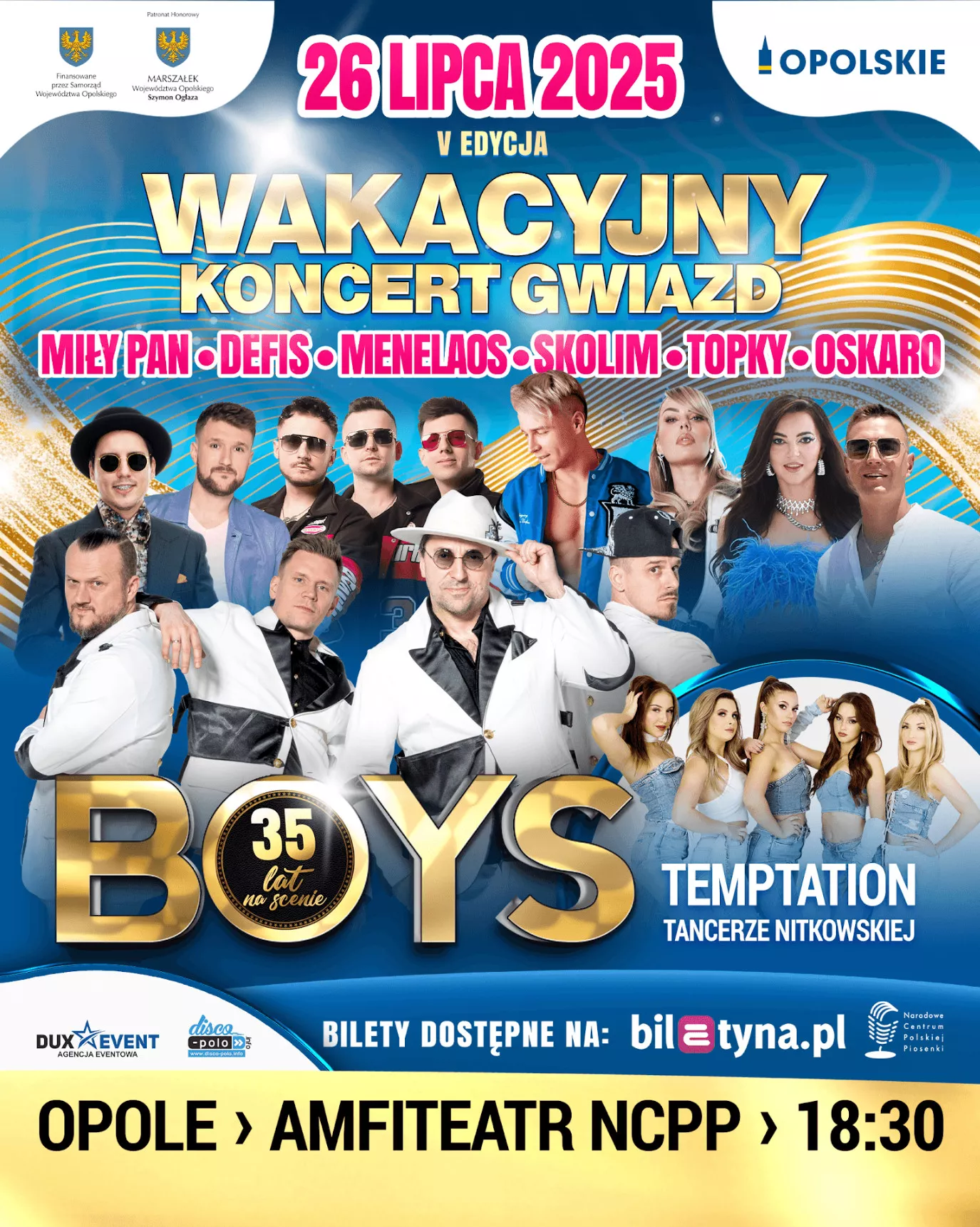 Wakacyjny Koncert Gwiazd Opole 2025 - KTO wystąpi, bilety, transmisja LIVE
